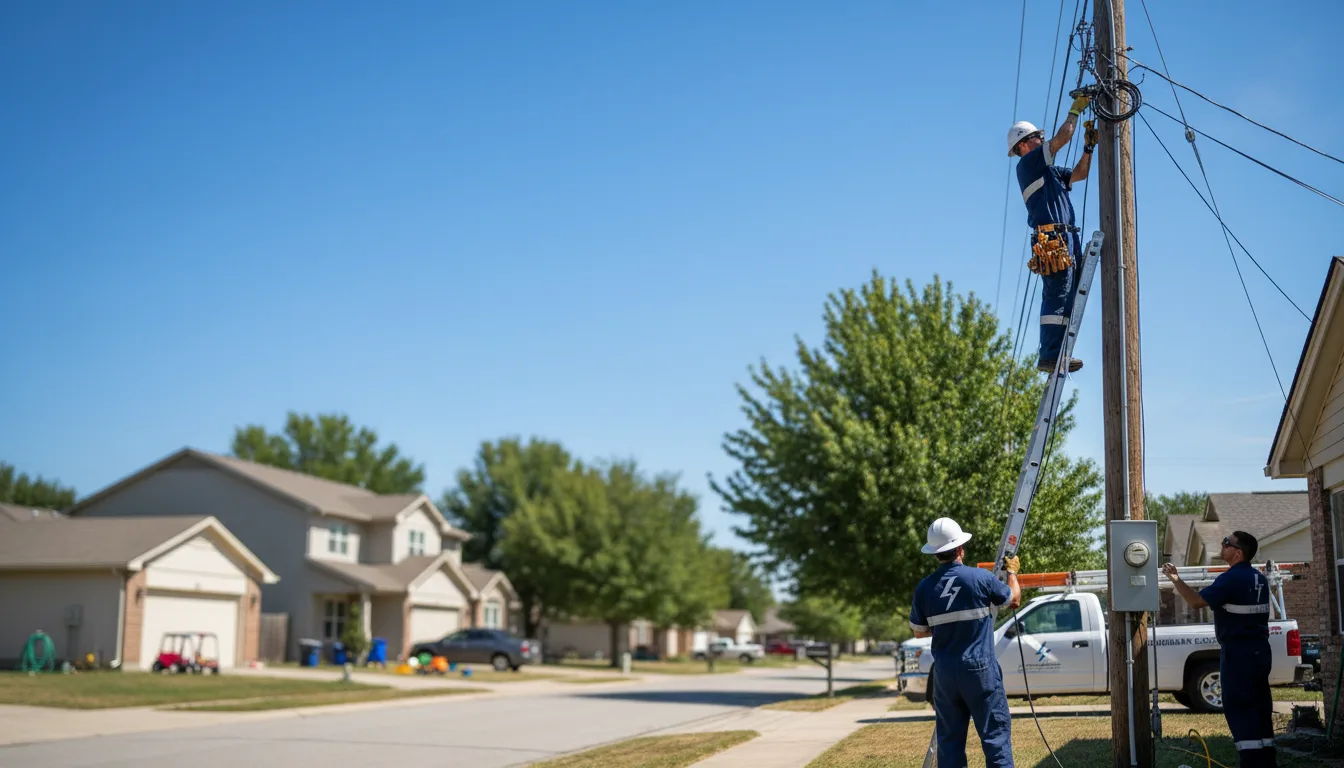 Residential electrician providing installation services in Valley View, PA